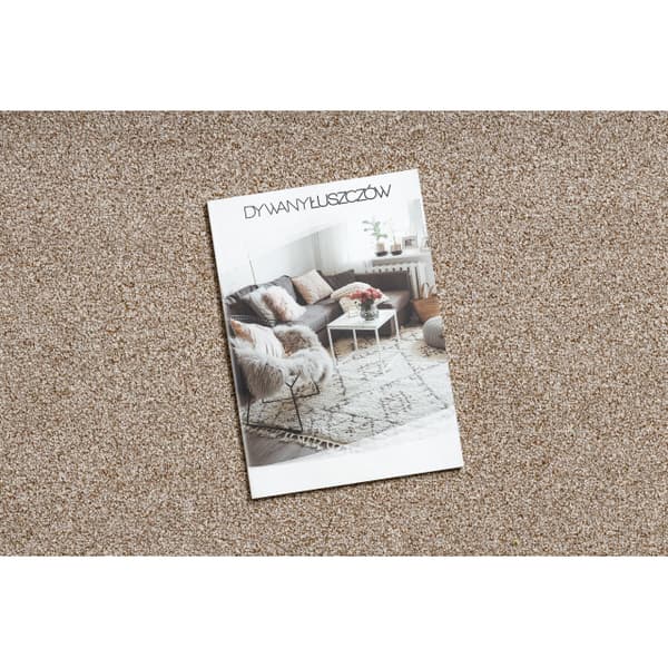 Matta runda MOORLAND TWIST beige, cirkel 100 cm