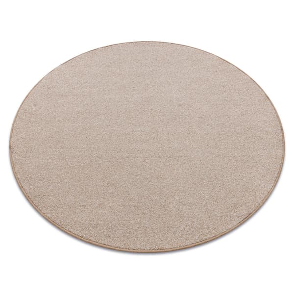 Matta runda MOORLAND TWIST beige, cirkel 100 cm