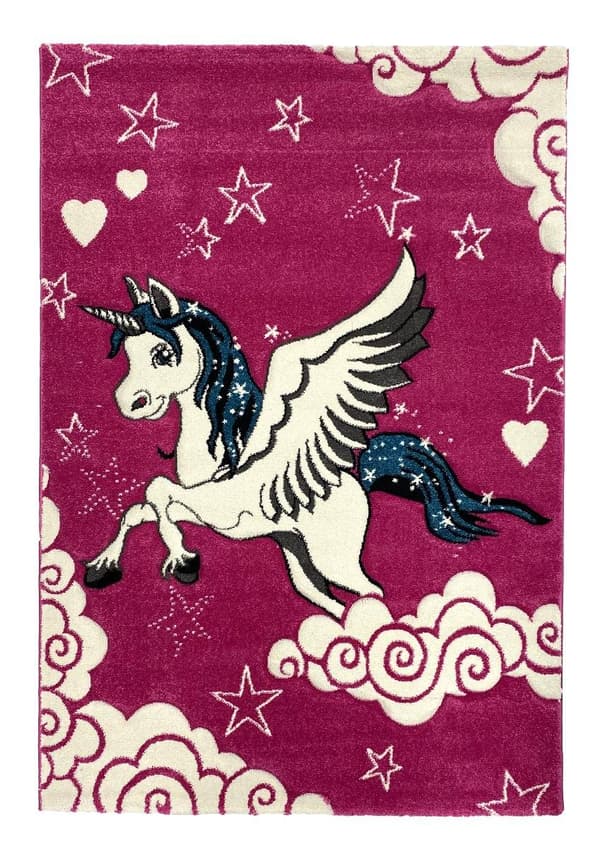 Diamond Unicorn Rosa Barnmatta Rosa 80x150 cm
