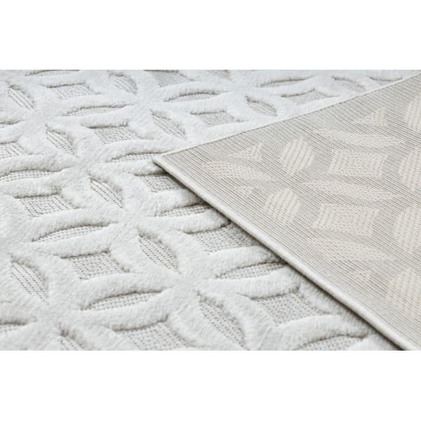 Matta SANTO SISAL 58507 Genombruten art déco beige, 200x290 cm