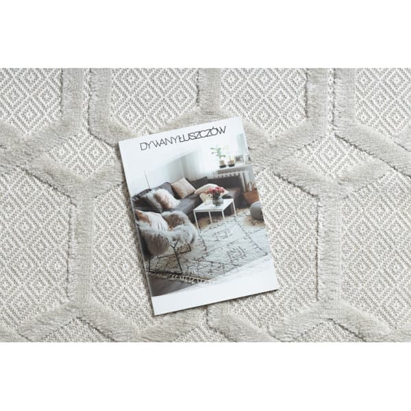 Matta SANTO SISAL 58385 Ruta, geometrisk beige, 140x190 cm
