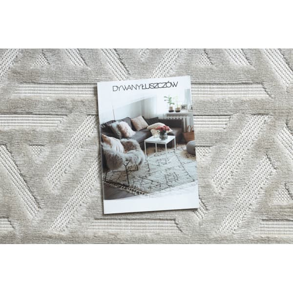 Matta SANTO SISAL 58503 geometrisk beige, 80x150 cm