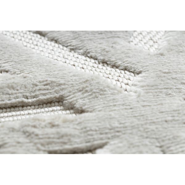 Matta SANTO SISAL 58503 geometrisk beige, 180x270 cm