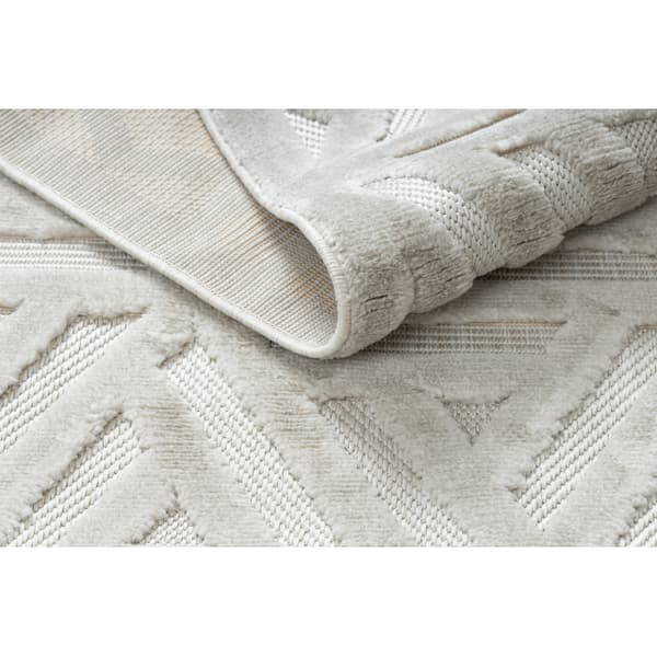 Matta SANTO SISAL 58503 geometrisk beige, 180x270 cm