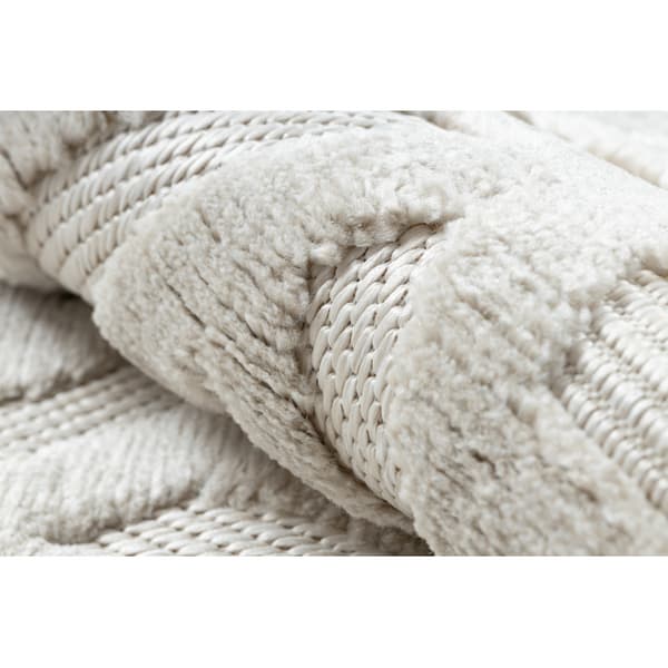 Matta SANTO SISAL 58503 geometrisk beige, 180x270 cm