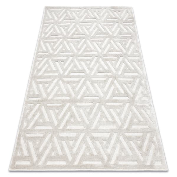 Matta SANTO SISAL 58503 geometrisk beige, 180x270 cm