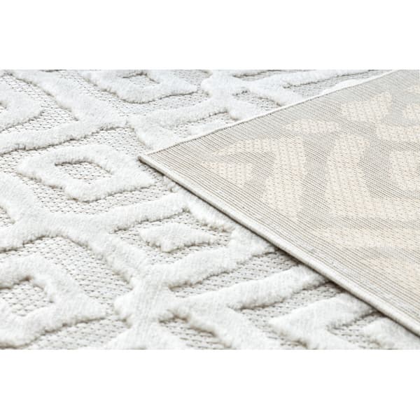 Matta SANTO SISAL 58381 Ruter, sicksack beige, 180x270 cm