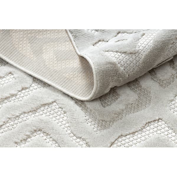 Matta SANTO SISAL 58381 Ruter, sicksack beige, 180x270 cm