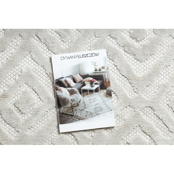 Matta SANTO SISAL 58381 Ruter, sicksack beige, 180x270 cm