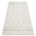 Miniatyrbild 1 av 5: Matta SANTO SISAL 58377 Ruter, geometrisk, sicksack beige, 140x190 cm