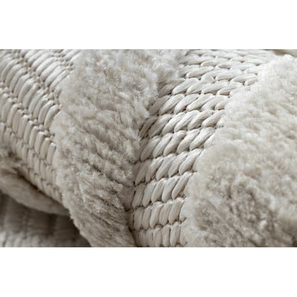 Matta SANTO SISAL 58377 Ruter, geometrisk, sicksack beige, 180x270 cm