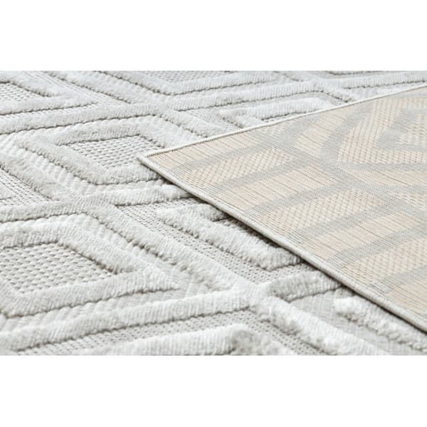 Matta SANTO SISAL 58377 Ruter, geometrisk, sicksack beige, 200x290 cm