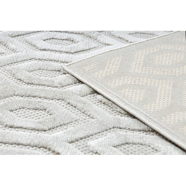 Tæppe SANTO OVERRASKNING SISAL 58380 heksagon, sekskant beige, 180x270 cm