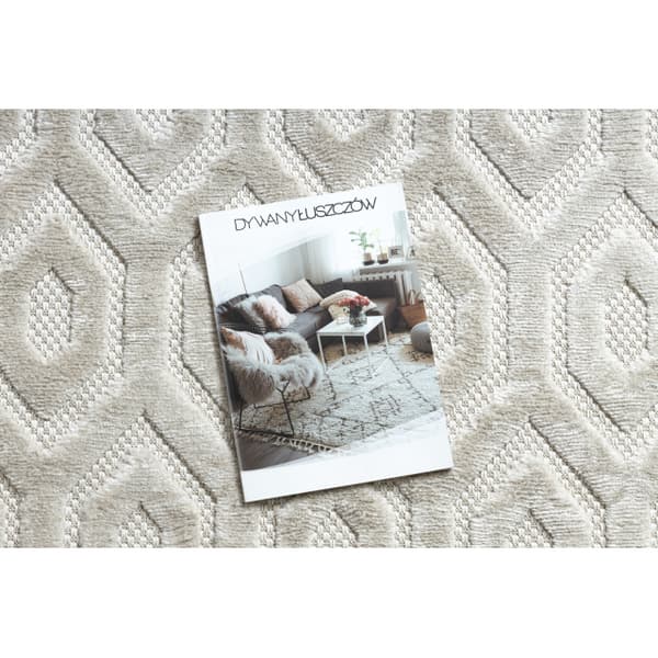 Tæppe SANTO OVERRASKNING SISAL 58380 heksagon, sekskant beige, 180x270 cm