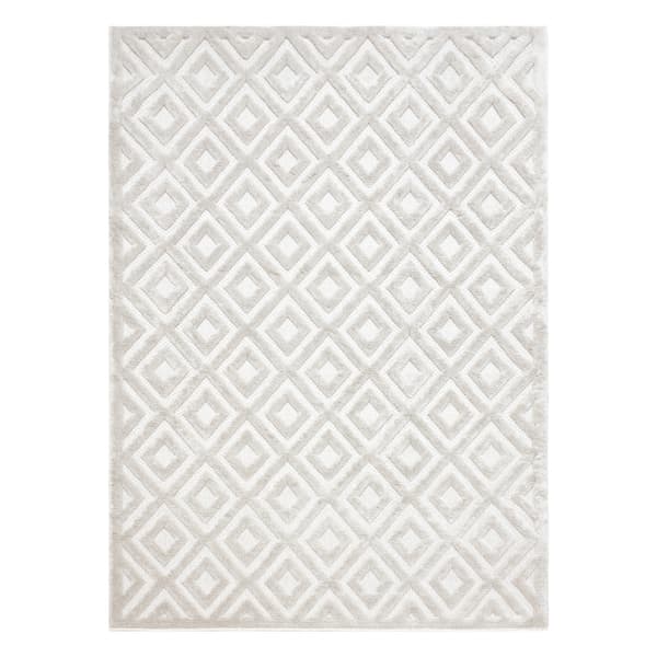 Matta SANTO SISAL 58365A Ruter, beige, 200x290 cm