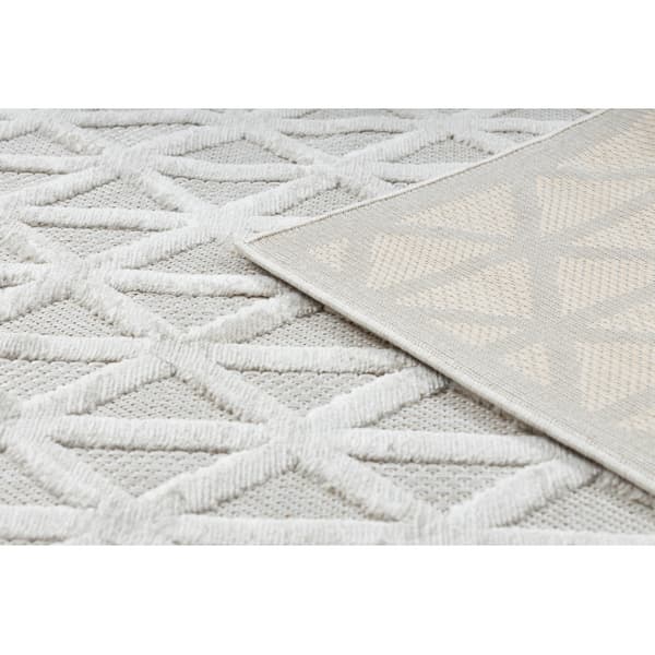Matta SANTO SISAL 58500 Triangles, geometrisk beige, 120x170 cm