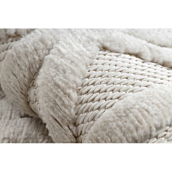 Matta SANTO SISAL 58500 Triangles, geometrisk beige, 120x170 cm