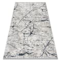 Miniatyrbild 1 av 5: Modern Matta TULS strukturell, fringe 51320 Marmor ivory / blå, 280x370 cm