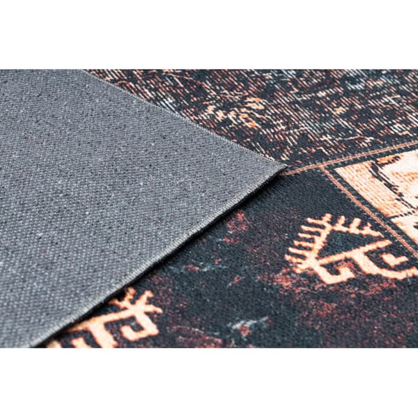ANTIKA antik ancient chocolate, modernt lapptäcke, grekisk tvättbar - brun / terrakotta, 120x170 cm