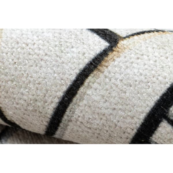 ANTIKA 125 tek matto, moderni kehys pesu, kreikkalainen - beige / harmaa, 120x170 cm