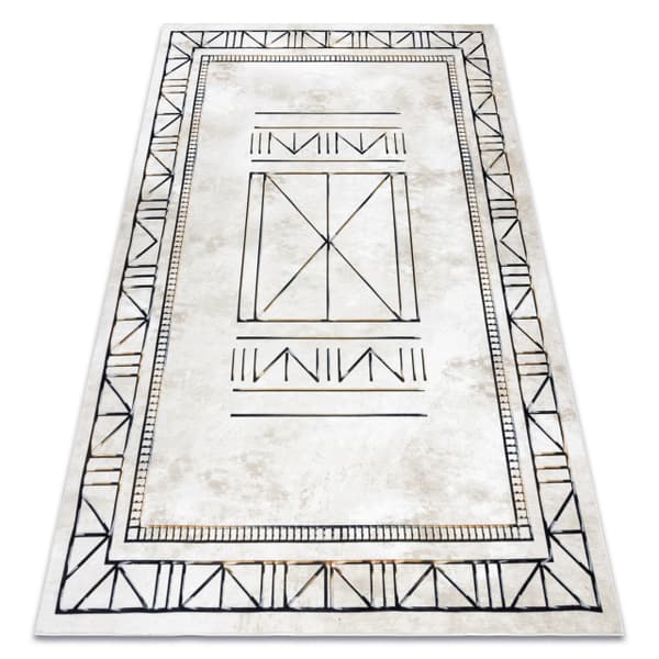 ANTIKA antik 125 tek, modernt frame, grekisk tvättbar - beige / grå , 120x170 cm