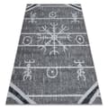 Miniatyrbild 1 av 5: ANTIKA matta 118 tek, modern aztec, tvättbar - grå , 160x220 cm