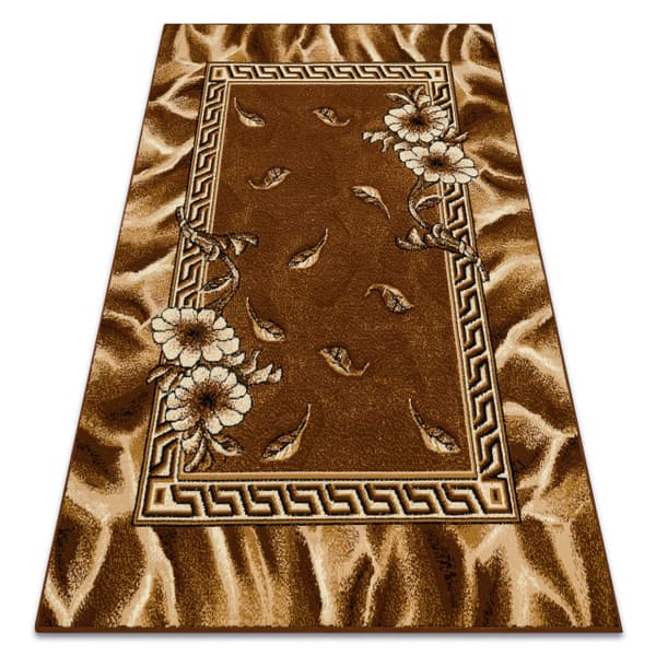 Matta BCF Morad TRIO Klassisk blommor blad - brun, 60x110 cm