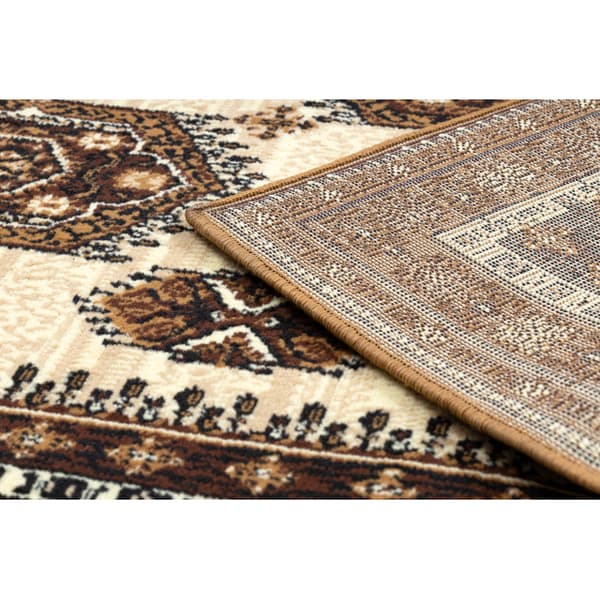 Matta BCF Morad ZEGARY klockor, klassisk - beige, 80x150 cm
