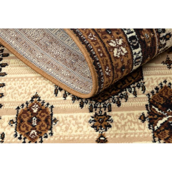 Matta BCF Morad ZEGARY klockor, klassisk - beige, 80x150 cm