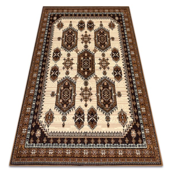 Matta BCF Morad ZEGARY klockor, klassisk - beige, 80x150 cm