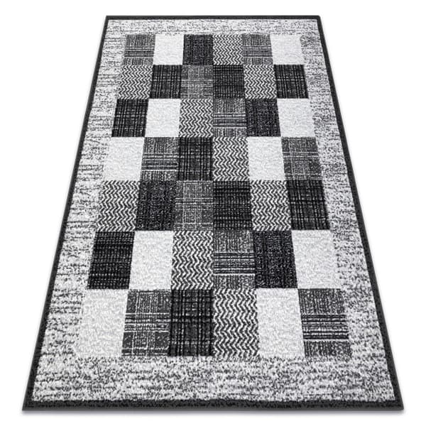 Matta BCF Morad RAFIA Rektanglar, geometric - grå, 240x340 cm