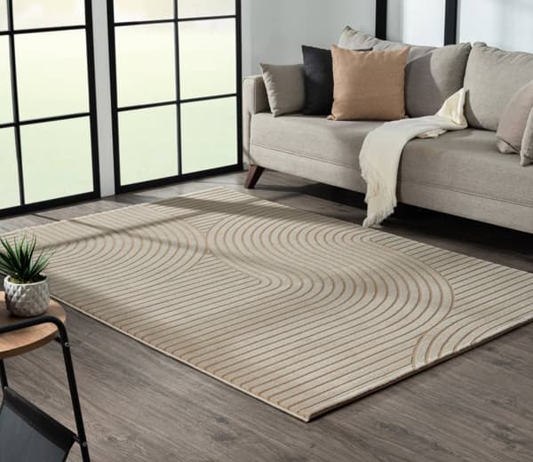 Twisty Spin Mörkbeige Modern Matta