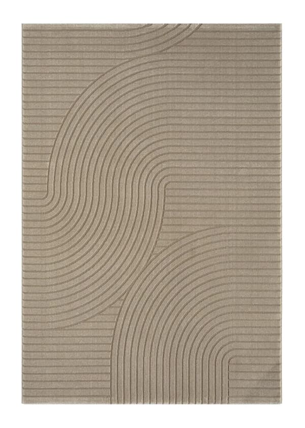 Twisty Spin Mörkbeige Modern Matta Beige 120x170 cm