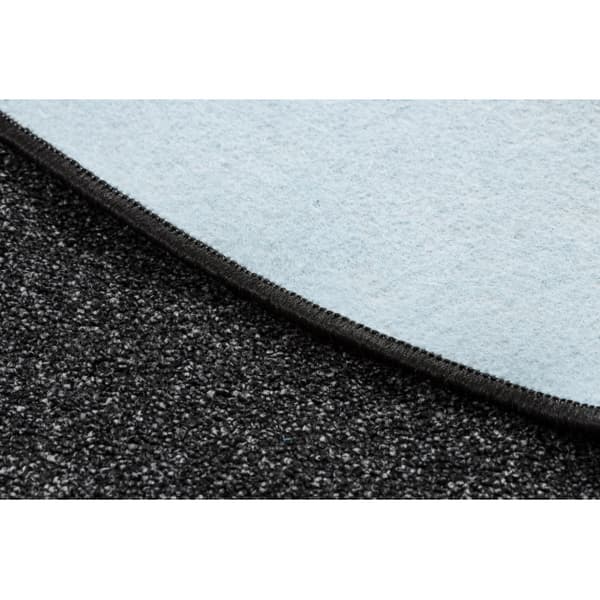 Matta, runda EXCELLENCE svart 141 vanlig, platt, MELANGE, cirkel 170 cm