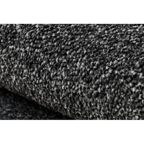 Matta, runda EXCELLENCE svart 141 vanlig, platt, MELANGE, cirkel 170 cm