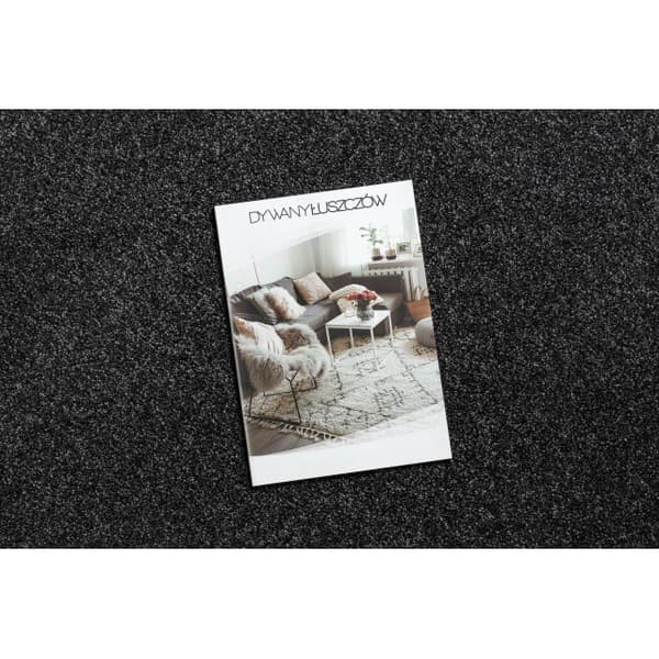 Matta, runda EXCELLENCE svart 141 vanlig, platt, MELANGE, cirkel 170 cm