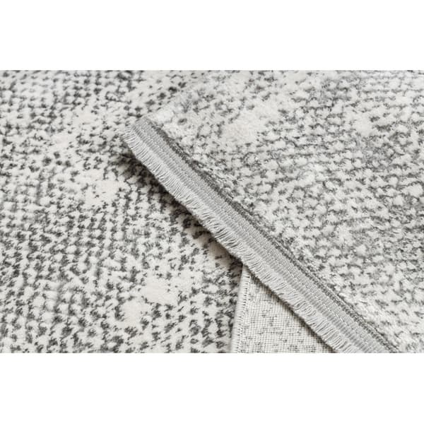 Modern Matta TULS strukturell, fringe 51325 melange elfenben / grå , 240x330 cm