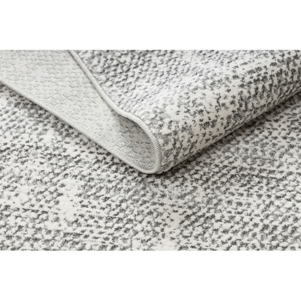 Modern Matta TULS strukturell, fringe 51325 melange elfenben / grå , 240x330 cm