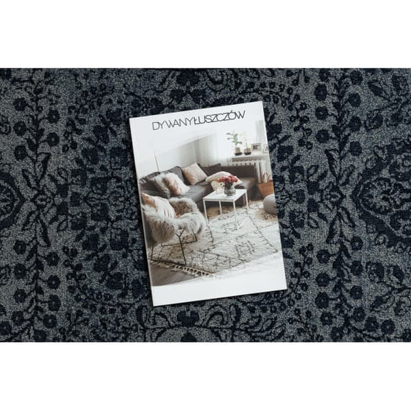 Gulvtæppe JADE 45008/903 Ornament mørkeblå / blå OSTA, 67x130 cm