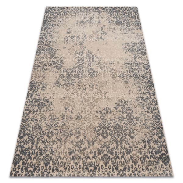 Gulvtæppe JADE 45016/100 Ornament vintage beige / blå OSTA, 67x130 cm