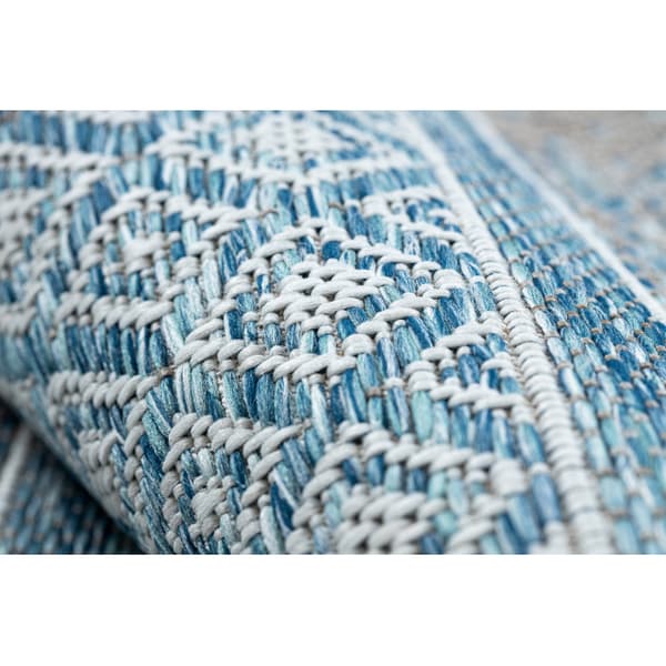 Matta SISAL LOFT 21118 BOHO ivory/silver/blå, 200x290 cm