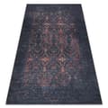 Pikkukuva 1 / 5: ANDRE 1013 matto Ornamentti, vuosikerta liukumaton - musta / terrakotta , 80x150 cm