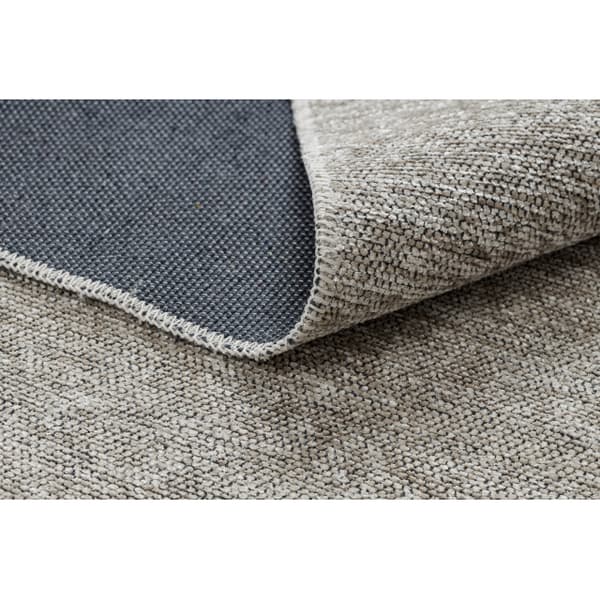 Matta FLORENCE 24021 Enfärgad, glamour, flatvävd, fransar - beige, 155x220 cm