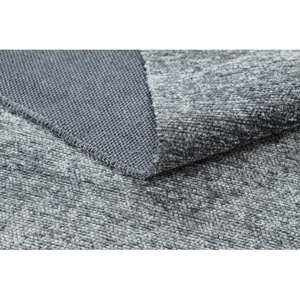 Matta FLORENCE 24021 Enfärgad, glamour, flatvävd, fransar - havets färg, 78x150 cm