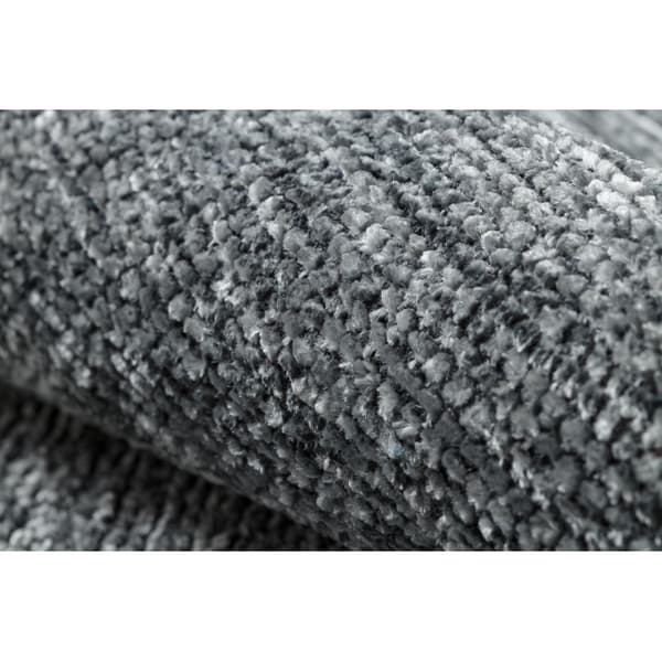 Matta FLORENCE 24021 Enfärgad, glamour, flatvävd, fransar - havets färg, 78x150 cm