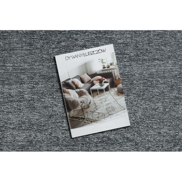 Matta FLORENCE 24021 Enfärgad, glamour, flatvävd, fransar - havets färg, 118x170 cm