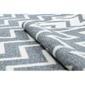 Miniatyrbild 5 av 5: Matta TWIN 23002 ZigZag, bomull, dubbelsidig, Ekologiska fransar - antracit / grädde, 160x220 cm