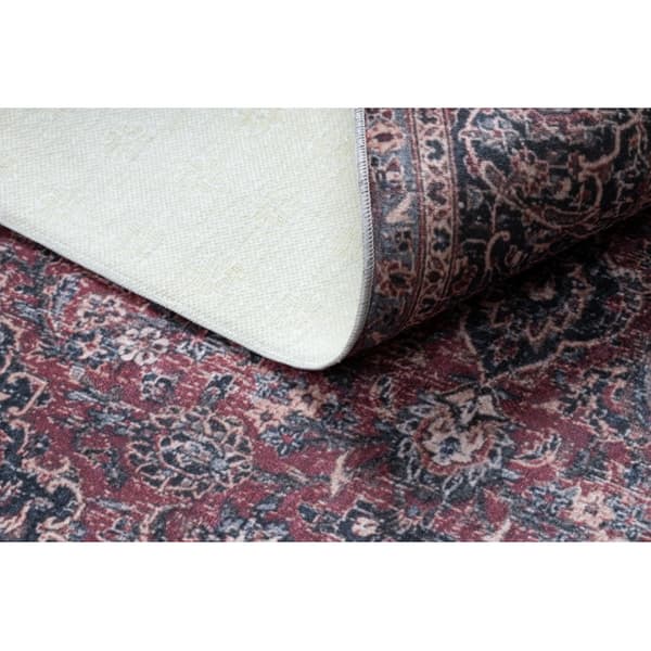 ANDRE 2288 matto itämainen vintage liukumaton - klaretti / harmaa , 160x220 cm