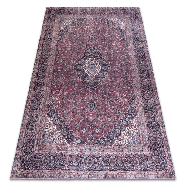 ANDRE 2288 matto itämainen vintage liukumaton - klaretti / harmaa , 160x220 cm