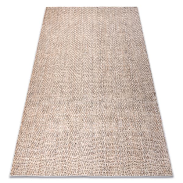 ANDRE 1577 pesumatto Chevron, kalanruoto liukueste - beige, 80x150 cm